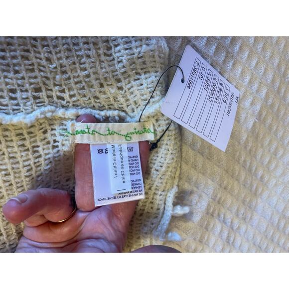 NWT Staring at Stars Anthropologie Loose Knit Ivory Cozy Chunky Infinity Scarf - Picture 8 of 12